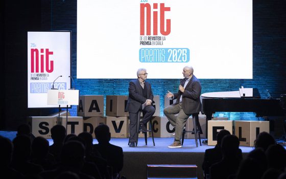 25a Nit de les Revistes i la Premsa en Català al Teatre l'Aliança del Poblenou.
05.11.2025, Barcelona
foto: Jordi Play per a APPEC