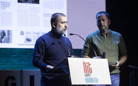 25a Nit de les Revistes i la Premsa en Català al Teatre l'Aliança del Poblenou.
05.11.2025, Barcelona
foto: Jordi Play per a APPEC