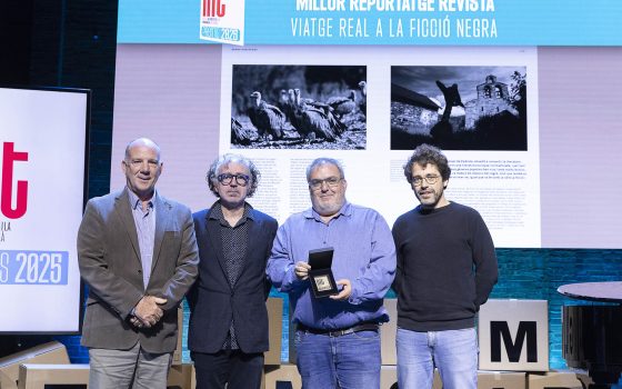 25a Nit de les Revistes i la Premsa en Català al Teatre l'Aliança del Poblenou.
05.11.2025, Barcelona
foto: Jordi Play per a APPEC