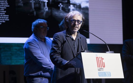 25a Nit de les Revistes i la Premsa en Català al Teatre l'Aliança del Poblenou.
05.11.2025, Barcelona
foto: Jordi Play per a APPEC