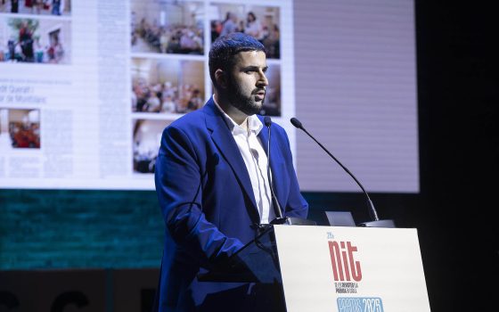 25a Nit de les Revistes i la Premsa en Català al Teatre l'Aliança del Poblenou.
05.11.2025, Barcelona
foto: Jordi Play per a APPEC