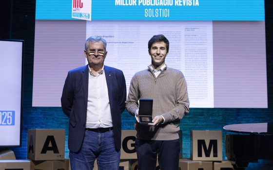 25a Nit de les Revistes i la Premsa en Català al Teatre l'Aliança del Poblenou.
05.11.2025, Barcelona
foto: Jordi Play per a APPEC