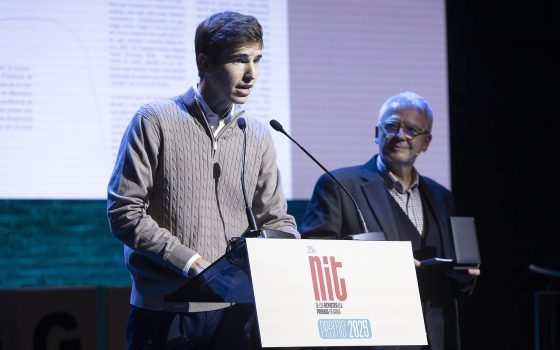 25a Nit de les Revistes i la Premsa en Català al Teatre l'Aliança del Poblenou.
05.11.2025, Barcelona
foto: Jordi Play per a APPEC