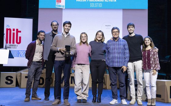 25a Nit de les Revistes i la Premsa en Català al Teatre l'Aliança del Poblenou.
05.11.2025, Barcelona
foto: Jordi Play per a APPEC