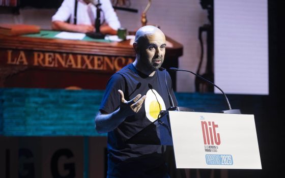 25a Nit de les Revistes i la Premsa en Català al Teatre l'Aliança del Poblenou.
05.11.2025, Barcelona
foto: Jordi Play per a APPEC