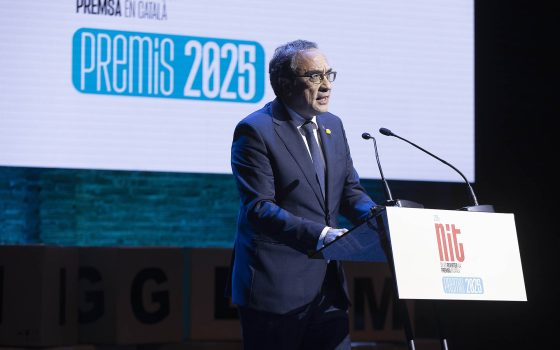 25a Nit de les Revistes i la Premsa en Català al Teatre l'Aliança del Poblenou.
05.11.2025, Barcelona
foto: Jordi Play per a APPEC