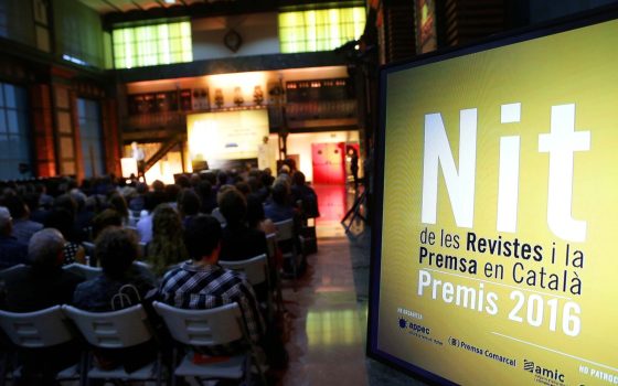 04.05.2016, BarcelonaNit de les Revistes i Premsa en Català. Premis 2016foto: Jordi Play